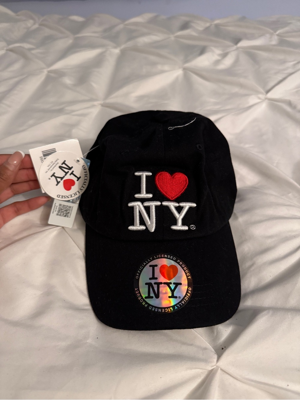 I Love NY Baseball Cap Black Hat with Red Heart - Official Licensed
